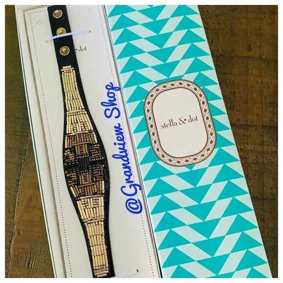 Stella & Dot Jasper Ombré Hand Beaded Cuff Bracelet - Picture 2 of 6